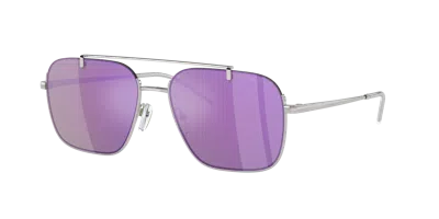 Emporio Armani Man Sunglasses Ea2150 In Grey Mirror Violet