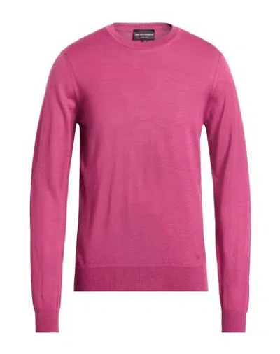 Emporio Armani Man Sweater Antique Rose Size 40 Virgin Wool In Pink