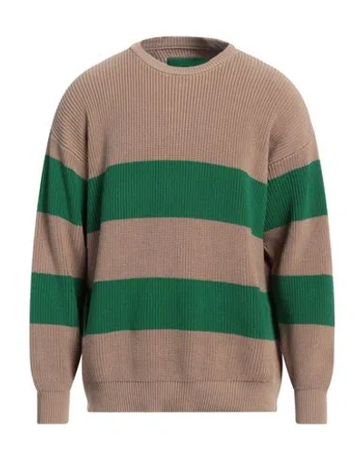 Emporio Armani Man Sweater Beige Size L Cotton