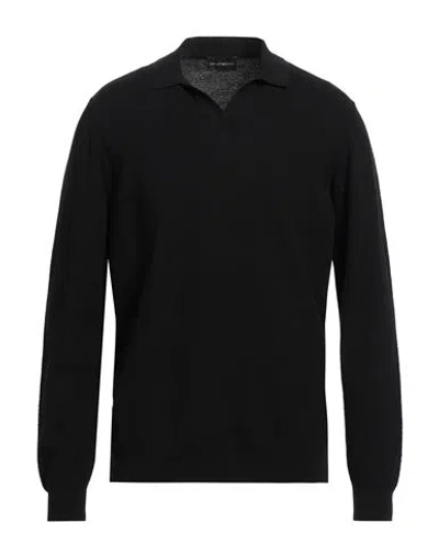 Emporio Armani Man Sweater Black Size L Cotton