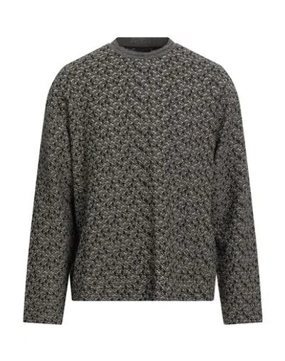 Emporio Armani Man Sweater Black Size L Cotton In Brown