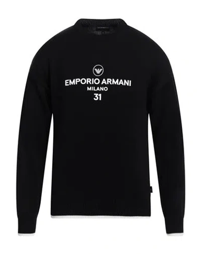 Emporio Armani Man Sweater Black Size L Cotton