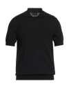 Emporio Armani Man Sweater Black Size L Virgin Wool In Black