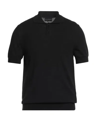Emporio Armani Man Sweater Black Size L Virgin Wool
