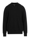 Emporio Armani Man Sweater Black Size L Virgin Wool, Polyamide, Elastane In Black