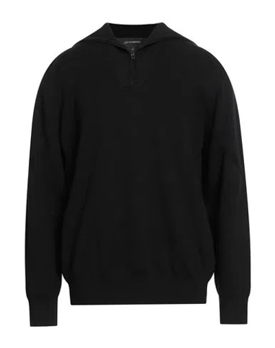 Emporio Armani Man Sweater Black Size L Virgin Wool, Polyamide, Elastane