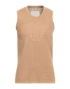 Emporio Armani Man Sweater Camel Size Xs Cotton In Beige