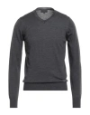 Emporio Armani Man Sweater Charcoal Size 48 Virgin Wool In Gray