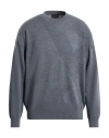Emporio Armani Man Sweater Charcoal Size Xs Virgin Wool In Gray