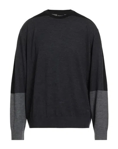 Emporio Armani Man Sweater Charcoal Size Xxxl Virgin Wool, Polyamide, Elastane In Gray