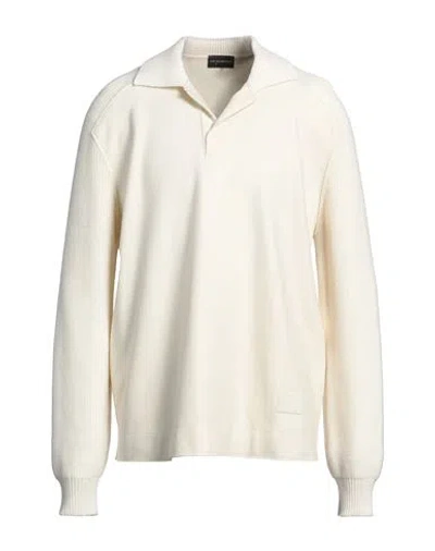 Emporio Armani Man Sweater Cream Size Xxxl Wool, Polyamide, Polyester, Acrylic In White