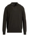 Emporio Armani Man Sweater Dark Brown Size L Virgin Wool, Polyamide, Elastane