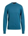 Emporio Armani Man Sweater Deep Teal Size L Virgin Wool In Green