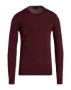 Emporio Armani Man Sweater Garnet Size 40 Virgin Wool In Red