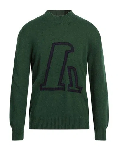 Emporio Armani Man Sweater Green Size S Alpaca Wool, Polyamide In Green