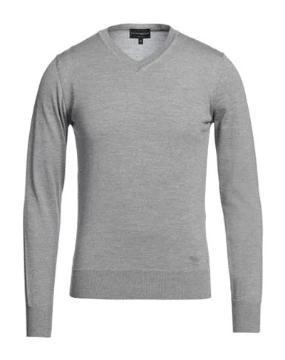 Emporio Armani Man Sweater Grey Size 48 Virgin Wool