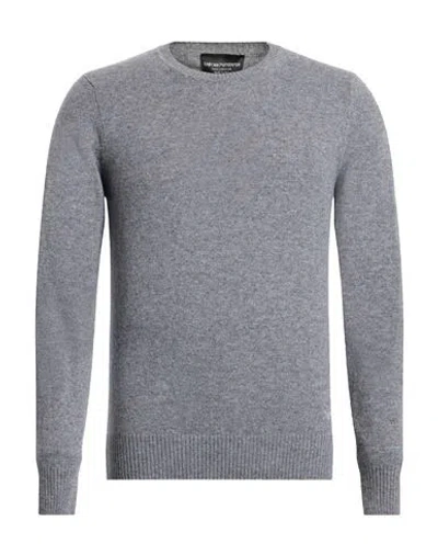 Emporio Armani Man Sweater Grey Size M Cashmere In Gray