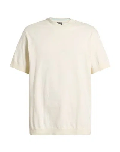 Emporio Armani Man Sweater Ivory Size Xxxl Cotton In Neutral