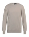 Emporio Armani Man Sweater Khaki Size 46 Virgin Wool In Beige