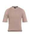 Emporio Armani Man Sweater Light Brown Size L Cotton In Pink