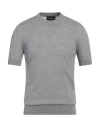 Emporio Armani Man Sweater Light Grey Size L Virgin Wool In Grey