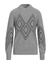 Emporio Armani Man Sweater Light Grey Size M Acrylic, Alpaca Wool, Wool In Grey