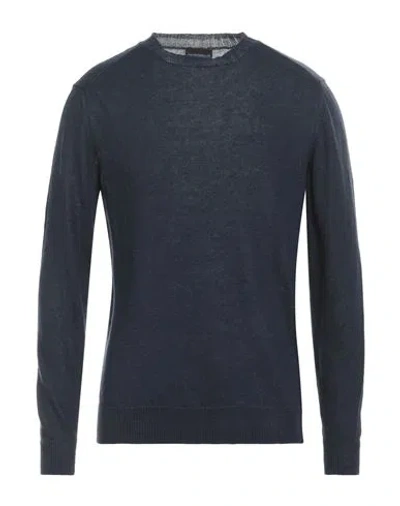 Emporio Armani Man Sweater Midnight Blue Size L Linen