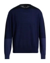 Emporio Armani Man Sweater Midnight Blue Size S Virgin Wool, Polyamide, Elastane