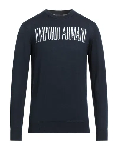 Emporio Armani Sweaters In Blue