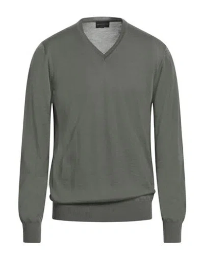 Emporio Armani Man Sweater Military Green Size 46 Virgin Wool In Green