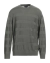 Emporio Armani Man Sweater Military Green Size Xl Virgin Wool, Polyamide, Elastane In Green