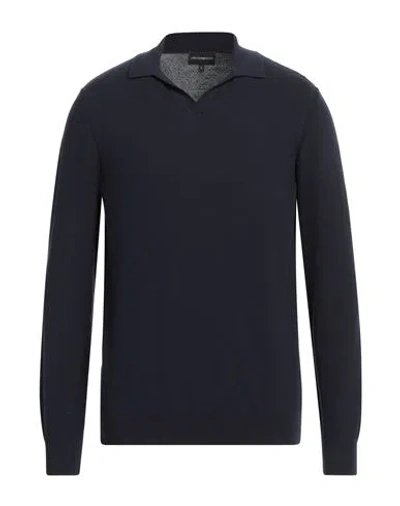 Emporio Armani Man Sweater Navy Size M Cotton