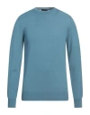 Emporio Armani Man Sweater Pastel Blue Size 38 Virgin Wool