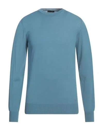 Emporio Armani Man Sweater Pastel Blue Size 38 Virgin Wool