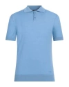 Emporio Armani Man Sweater Pastel Blue Size L Virgin Wool