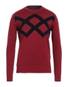 Emporio Armani Man Sweater Red Size Xl Virgin Wool, Acrylic, Cotton, Viscose
