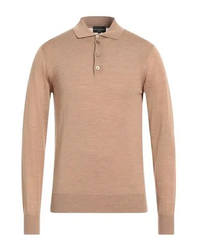 Emporio Armani Man Sweater Sand Size 42 Virgin Wool In Beige