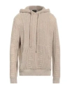Emporio Armani Man Sweater Sand Size Xs Virgin Wool, Polyamide In Beige