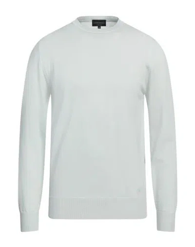 Emporio Armani Man Sweater Sky Blue Size 40 Virgin Wool