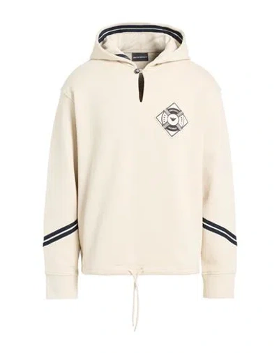 Emporio Armani Man Sweatshirt Beige Size L Cotton, Elastane In Pink