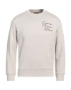 Emporio Armani Man Sweatshirt Beige Size Xs Modal, Cotton, Elastane In Beige