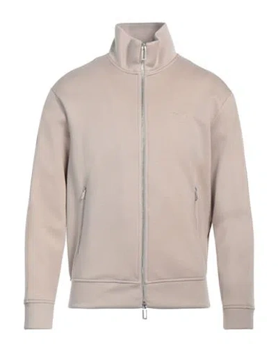 Emporio Armani Man Sweatshirt Beige Size Xxl Modal, Polyester