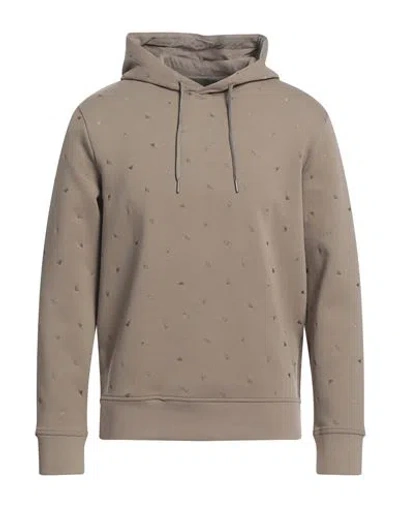 Emporio Armani Man Sweatshirt Beige Size S Cotton, Polyester, Elastane