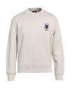 Emporio Armani Man Sweatshirt Beige Size Xxl Modal, Cotton, Elastane