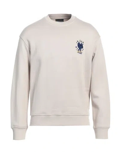 Emporio Armani Man Sweatshirt Beige Size Xxl Modal, Cotton, Elastane