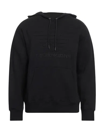Emporio Armani Man Sweatshirt Black Size L Cotton