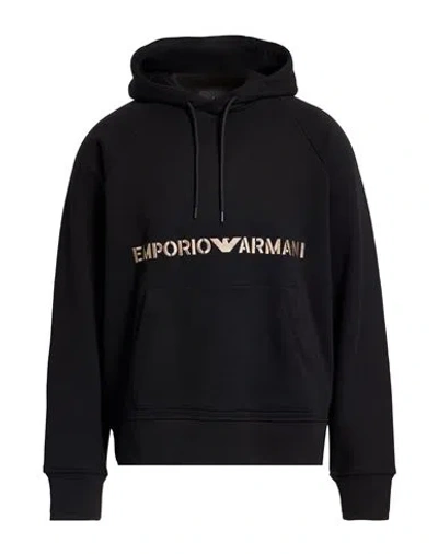 Emporio Armani Man Sweatshirt Black Size L Cotton