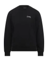 Emporio Armani Man Sweatshirt Black Size M Cotton, Elastane In Black