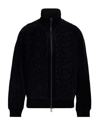 Emporio Armani Man Sweatshirt Black Size L Cotton, Polyamide