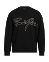 Emporio Armani Man Sweatshirt Black Size M Cotton, Polyester, Elastane